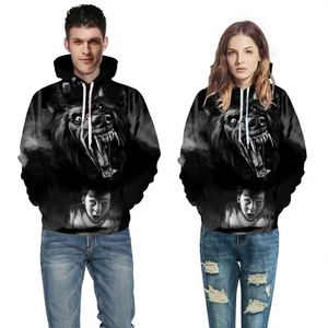 Wholesale <b>Polyester</b> Custom LOGO 3D Digital Animal Dog Printed <b>Hoodies</b> - Product Image 4