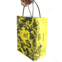 Sac en papier kraft blanc au design personnalisé unique, décoration, emballage de boissons résistant à l'huile