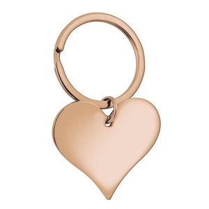 Porte-clés Cœur Unique Rose Eco Box, Breloque Métallique Plaqué Or Rose pour Cadeaux et Promotions - Product Image 1