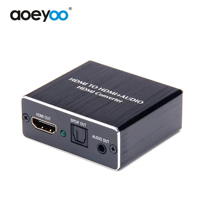 Aoeyoo Pengambil Audio HDMI 4K, Ekstraktor Audio Hdmi Ke Hdmi + TOSLINK Optik Digital (SPDIF) + Output Audio 3.5Mm