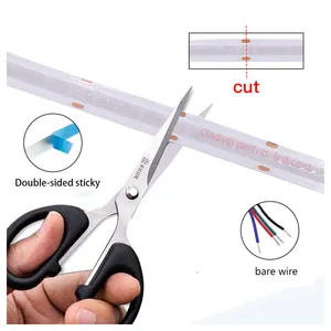 High CRI90 Rgbww rgbcw Rgbcct 3000K + 6000K flex COB LED Strip DC24V 21 W/M 840leds/M COB led linear strip cahaya