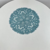 Napperons en tissu de dentelle colorés teints en segments avec fil doré, prix d'usine, pour table à manger, sous-verres brodés en stock
