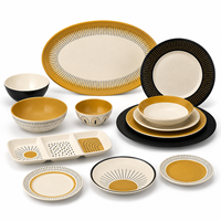 Service de table en mélamine en gros avec assiettes, bols, tasses et plats de service pour commandes de détail
