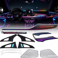 Accessoires de voiture pour Audi A6 C7 2012-2018, décoration intérieure, éclairage d'ambiance de voiture à 64 couleurs, systèmes d'éclairage automatique