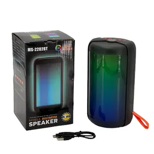 Mini Portable Wireless USB Rechargeable Outdoor Active Deep Bass Speaker With Flashing LED
