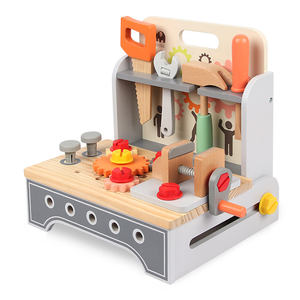 Banc d'atelier en <span class=keywords><strong>bois</strong></span> pour enfants, <span class=keywords><strong>jouet</strong></span> de simulation de construction, jouets éducatifs Montessori pour tout-petits - Product Image 3