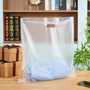100 Pcs 18x20in <b>Clear</b> Plastic <b>Bags</b> With Handles Large Shopping <b>Bags</b> For Retail Boutique - Product Image 6