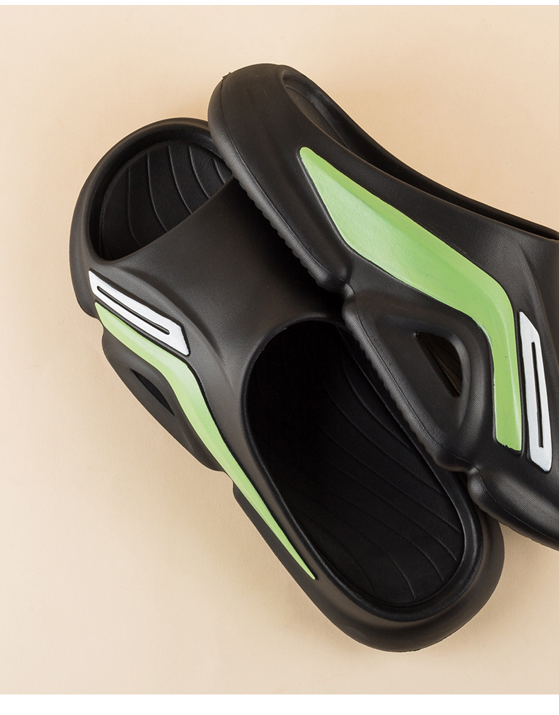 2023 Men's Sports Slippers EVA Thick Sole Home Non-slip Bath Slides Sandals Men Beach Shoes