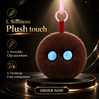 KI-Plüsch-Schreibtischroboter Weiches Interaktives Begleiter-Spielzeug LCD-Display USB-Aufladung als Geschenk für Kinder