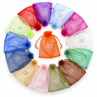 Sacs en organza personnalisés avec cordon de serrage pour bijoux, cadeaux, cosmétiques et accessoires