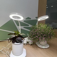 Kotak Penanam Desktop Taman Rumah Pintar untuk Menanam Sayuran Bunga Sistem Hidroponik Lampu LED Desain Modern Terbuat dari Plastik