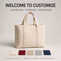 Sac fourre-tout en toile bicolore grande capacité, réutilisable, avec logo personnalisé, en coton, pour les courses