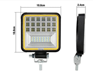 Penjualan Laris Lampu Kerja Cincin LED Bulat 4 Inci 72W 28MM dengan Lampu 24 Manik 8000lm 6000K Grosir Aluminium Universal