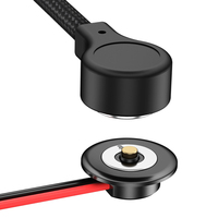 Cable de Carga Rápida USB Circular de 2 Pines, 5V 2A, Macho y Hembra, 12V 2A, Conector Pogo Magnético para Prendas con Calefacción
