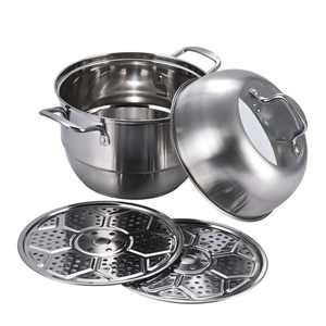 Ollas de Cocina de Acero Inoxidable 304 de Lujo, 26/28/30/32 CM, con Tapa de Vidrio de 2 Capas y Asas, Aptas para Inducción y Gas, Gran Venta - Product Image 3