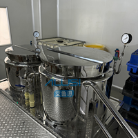 Homogénéisateur émulsifiant sous vide haute vitesse en acier inoxydable avec pompe à engrenages et moteur ABB, capacité 200L, pour produits cosmétiques et chimiques, avec chauffage