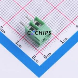 1984617 <b>Screw</b> Terminal <b>Block</b> Through hole Component (THT),P=3.5mm Connector 1x2P 3.5mm Green Through Hole - Product Image 1