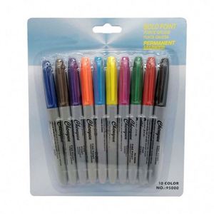 Marqueur permanent économique à pointe en fibre à encre noire à base d'huile, 30 couleurs, séchage rapide, largeur d'écriture 2-6 mm, pour usage promotionnel - Product Image 1
