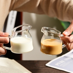 Thanh Lịch hình thủy tinh cà phê trà sữa Creamer Jug sáng tạo sữa cốc kem thủy tinh nhỏ bình với vòi sữa bọt bình - Product Image 4