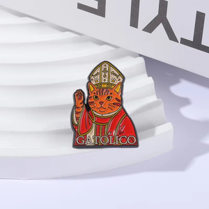 Spille in smalto a forma di gatto <span class=keywords><strong>Papa</strong></span>, spille a forma di animale cartone animato, distintivi da bavero, gioielli divertenti, regalo <span class=keywords><strong>per</strong></span> bambini - Product Image 5