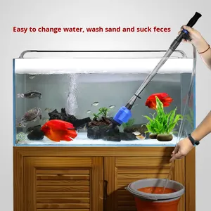 <span class=keywords><strong>Aspirateur</strong></span> à gravier électrique 4-en-1 pour aquarium, laveur de <span class=keywords><strong>sable</strong></span> automatique, éliminateur de déchets de poissons et changeur d'eau, <span class=keywords><strong>pompe</strong></span> submersible - Product Image 4