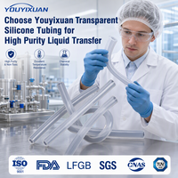 Tube en silicone flexible transparent de haute pureté, résistant à la chaleur, non toxique, de qualité pharmaceutique