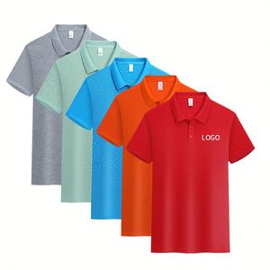 เสื้อโปโลผู้ชายโพลีเอสเตอร์ขายส่ง แห้งเร็ว ซับเหงื่อ เหมาะสำหรับกอล์ฟ ชุดทำงาน กันยับ พิมพ์ลาย โลโก้สั่งทำได้ - Product Image 3