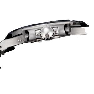 Reloj Automático para Hombre con Forma de Tonneau, Correa de Cuero de Cocodrilo Genuino, Esfera Vertical Turquesa, Cronógrafo con Fase Lunar - Product Image 4