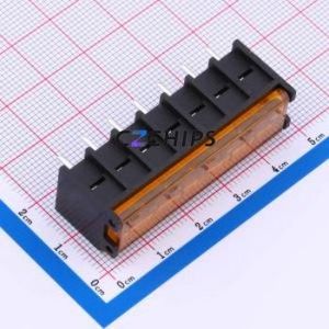 DBT50G-6.35-7P-BK-P OGC Barrier <b>Terminal</b> <b>Block</b> Through hole Component (THT),P=6.35mm Connector Three Sides 6.35mm 1x7P Edge Pin - Product Image 1