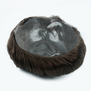 Sistema de Reemplazo Capilar Masculino Invisible de Primera Calidad, Superfino, de 0.02-0.03 MM, con Bucle en V de PU, Cabello Humano Indio, Venta al por Mayor para Hombres - Product Image 2