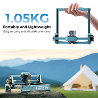 SCULPFUN C1 3W Grabador Láser Pequeño, Cortador CNC, Máquina de Grabado Láser para Acero Inoxidable, Madera, Metal, Acrílico, Cuero