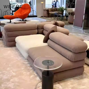 Wbert ชุดโซฟาแบบแยกส่วน, โซฟาห้องนั่งเล่นในร่มพร้อมเก้าอี้นอนพับได้สำหรับโรงแรมวิลล่าฮอลล์ใช้โซฟาสไตล์โมเดิร์น - Product Image 2