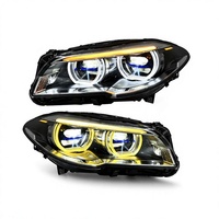 Pour BMW Série 5 F10 2010-2017, ensemble de phares à LED bicolores avec projecteur laser Angel-Eye 12V et clignotants