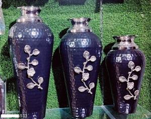 Vase à fleurs rond en laiton en métal de luxe pour la décoration de maison et de mariage Pots de arrangeur de fleurs en laiton décoratifs de bureau durables - Product Image 2