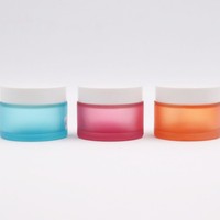 Pot en verre vide de 30g 50g 100g 250g 8oz de crème pour le visage au beurre corporel pots de crème cosmétique givrés de luxe de 30ml avec couvercle