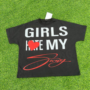 Camiseta personalizada de algodón de alta calidad 300 Gsm con estampado digital y cuello acanalado para hombre - Product Image 6