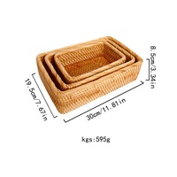 Vente en gros de paniers de rangement modernes en rotin faits à la main boîte de rangement pour cannes artisanales du Vietnam panier décoratif de cuisine et de jardin