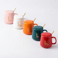 Mug en céramique avec couvercle et cuillère, ensemble cadeau serviette ours pour mariage, anniversaire, personnalisé, multicolore, souvenir en gros