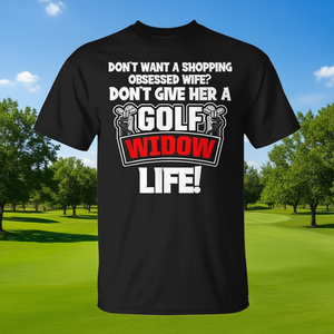 Camiseta Golf Widow Wife Shopping Golfer, ropa informal para hombre - Product Image 3