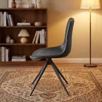 Chaise de salle à manger rembourrée pour la maison, revêtement en cuir PU résistant à l'usure, chaise araignée noire pour le marché américain et européen, décoration intérieure