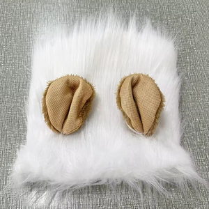 Gorro de poliéster sólido para perro con orejas de león y diseño de felpa para accesorios de mascotas de invierno/primavera/Halloween - Product Image 5