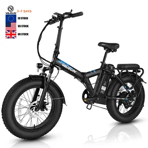 USA EU Stock 500W 20 Inch Fat Tire Folding 48V 13AH Long Rang Electric Bicycles Aluminum City Mountain Foldable For Adults Ebike