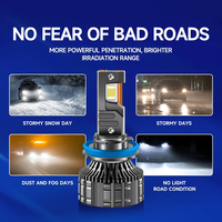 Feux avant LED pour voiture, phares LED haute luminosité 12V H1 H3 H11 H4 H7 9005 9006, ampoule de phare LED pour voiture