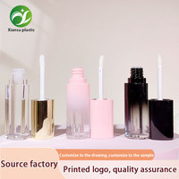 Nouveau design – Flacon vide rose triangulaire de 5 ml avec bouchon à vis personnalisé pour gloss et huile à lèvres – Emballage pour outils de maquillage
