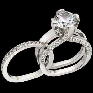 Set di Anelli con Zirconi alla Moda per Donne, Gioielli per Matrimonio e Fidanzamento - Product Image 2