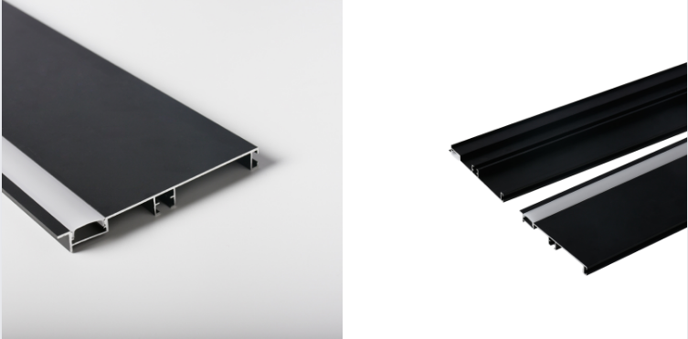10010 New Design Wide Black Color Led Skirting Aluminum Profile For Indoor Wall Decoration · image 6