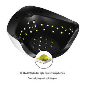 Lampe à ongles UV LED 168W, 42 LED, multi-prises, séchage rapide du vernis gel, pour salon de manucure professionnel - Product Image 4