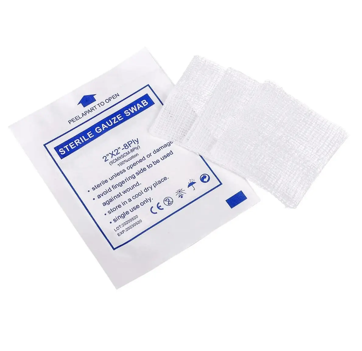 Sterile medical cotton gauze swab gauze pads