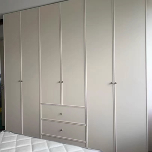 Armoire moderne autoportante à 2 portes en MDF avec portes coulissantes, grande capacité pour chambre à coucher - Product Image 5