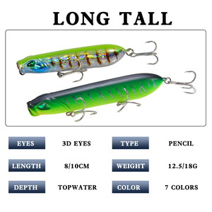 Señuelo de pesca Ytqhxy tipo lápiz de 13g y 18g, cebo artificial duro de superficie para pesca de lubina, señuelo de pesca tipo zigzag. - Product Image 5